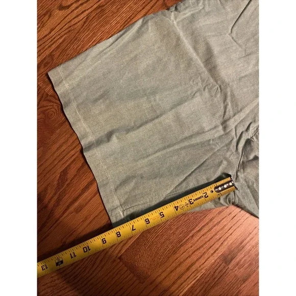 Castaway Nantucket Island Men's Beach Shorts Solid Green 100% Cotton Size 36 - Picture 7 of 7